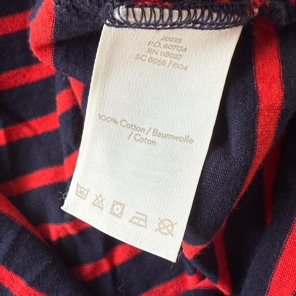 Boden Red Blue Striped Long T-Shirt size S - Picture 4 of 5